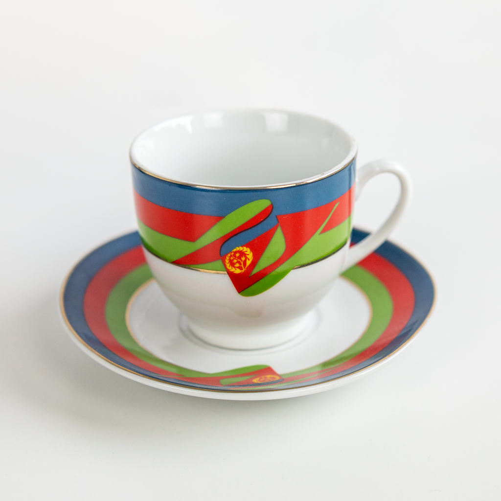 Porzellantassen in Saba, Tilét und Eritreadesign