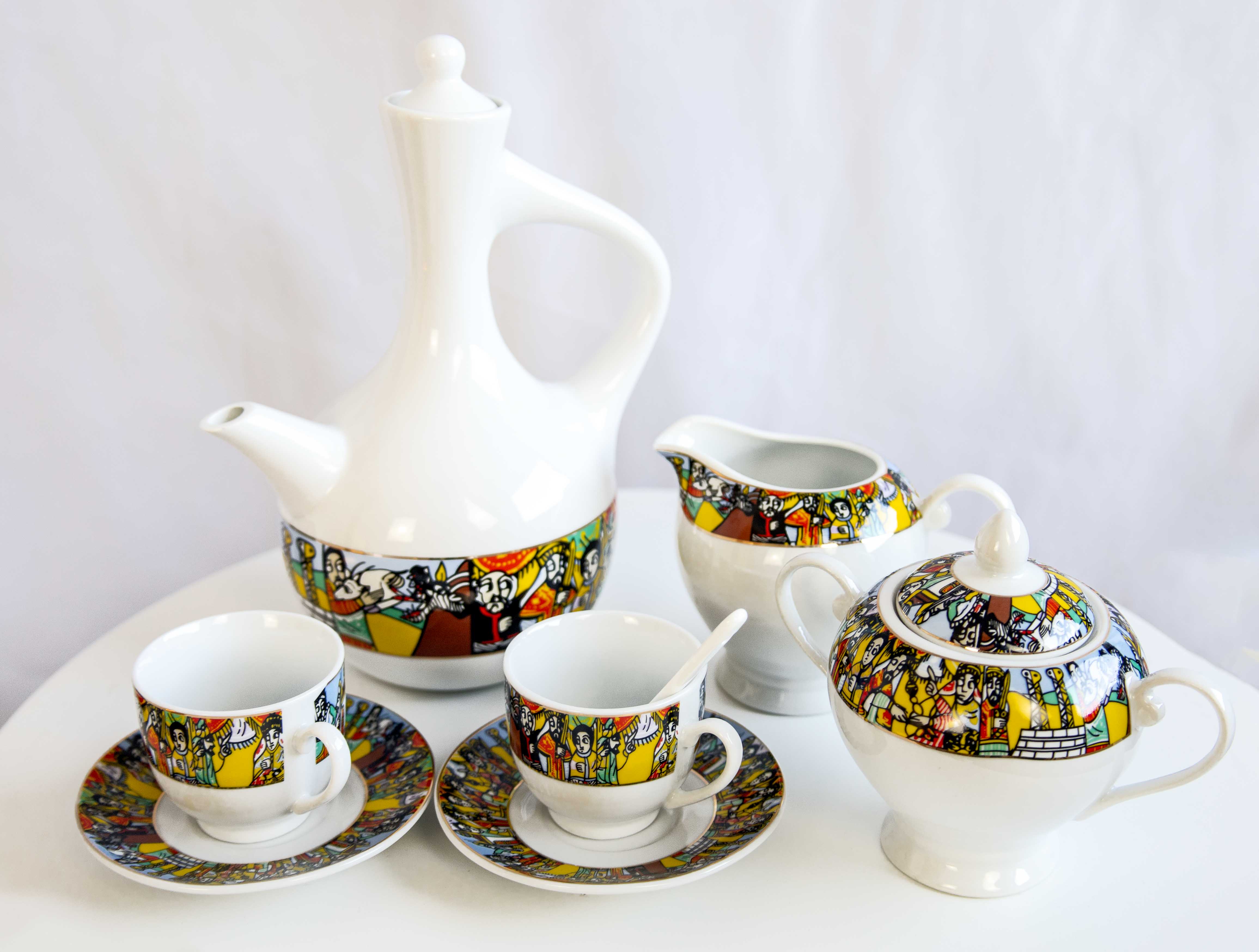 Porzellan Kaffee-Set mit Henkel