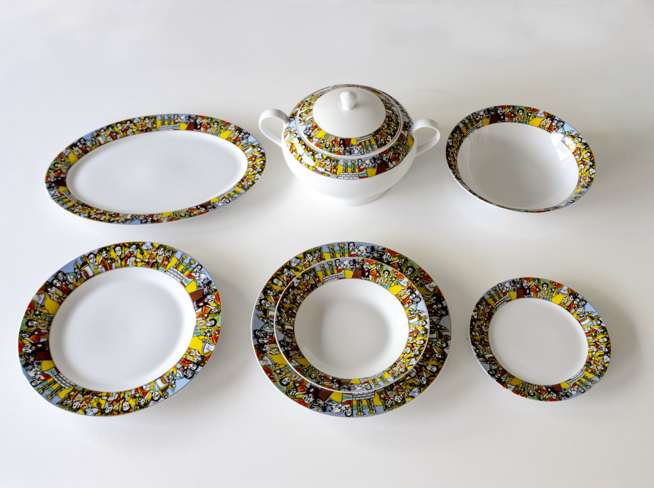 Porzellan Dinner Set 24-teilig