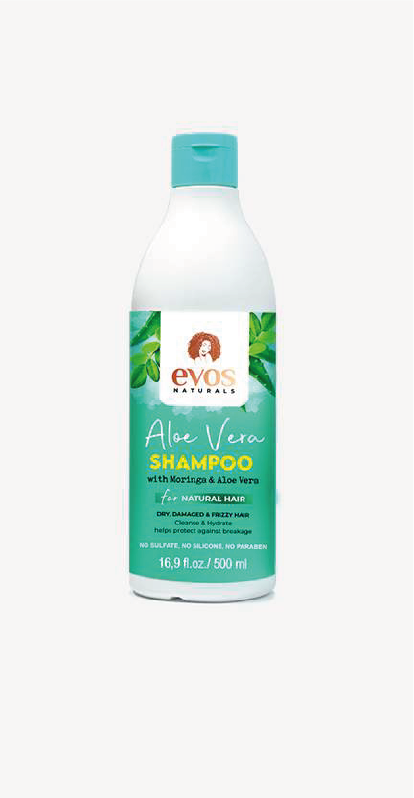 Evos Naturals Aloe Vera & Moringa Shampoo 500ml