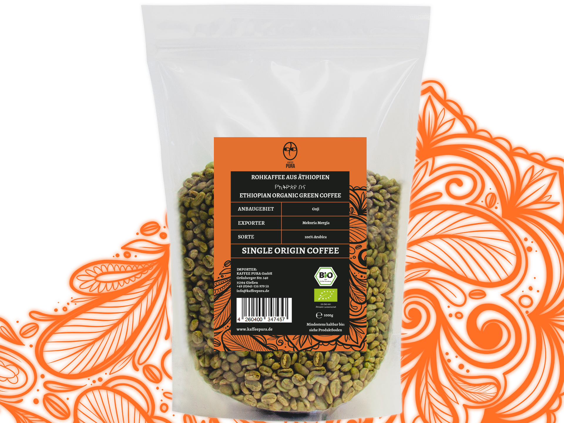 Rohkaffee Guji BIO & fair gehandelt