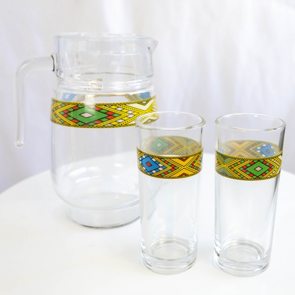 GLASKANNE 1.6Lit + 6 Gläser 220ML SET/7